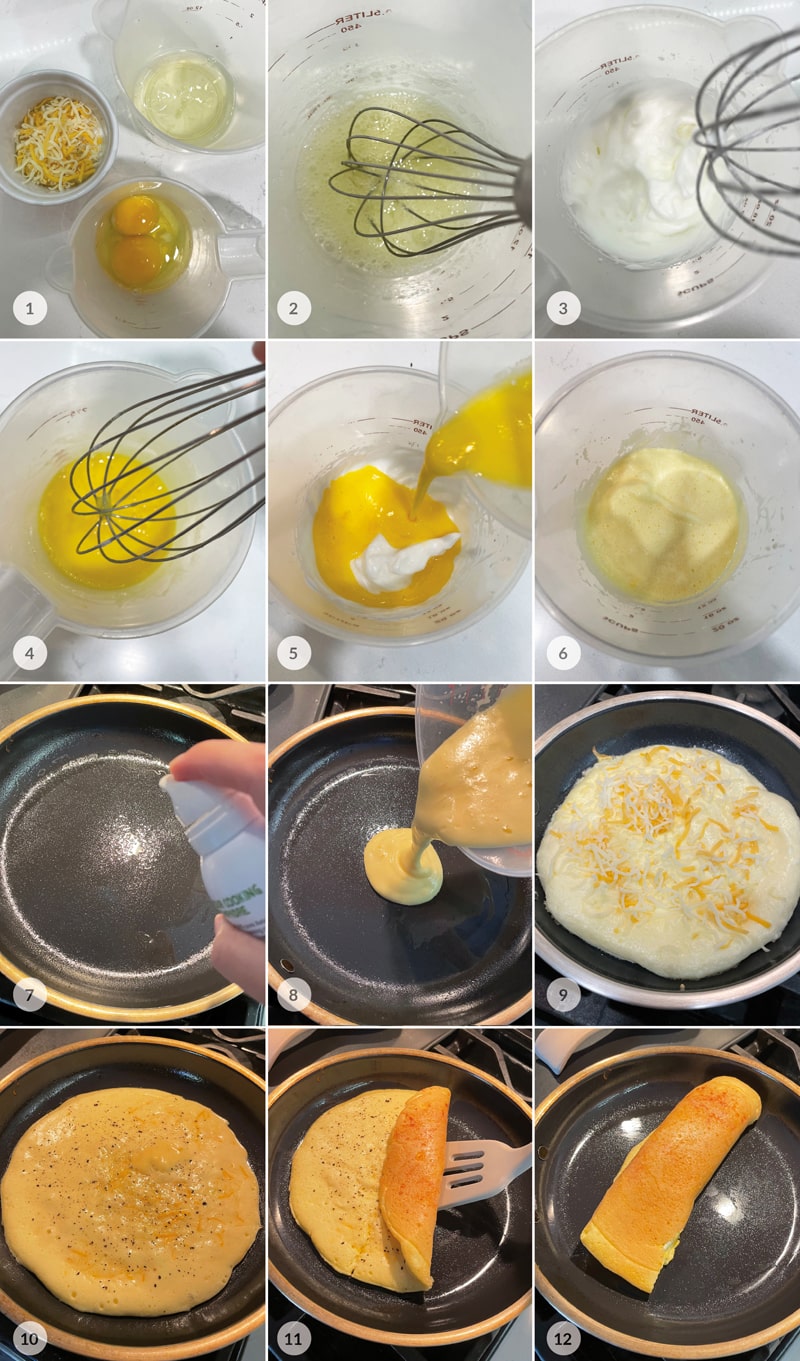 Nadýchaná vaječná omeleta - recept Bajola