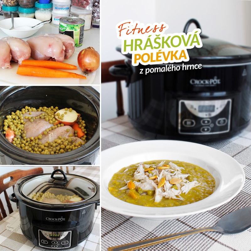 Fitness hrášková polévka z pomalého hrnce - zdravý recept Bajola