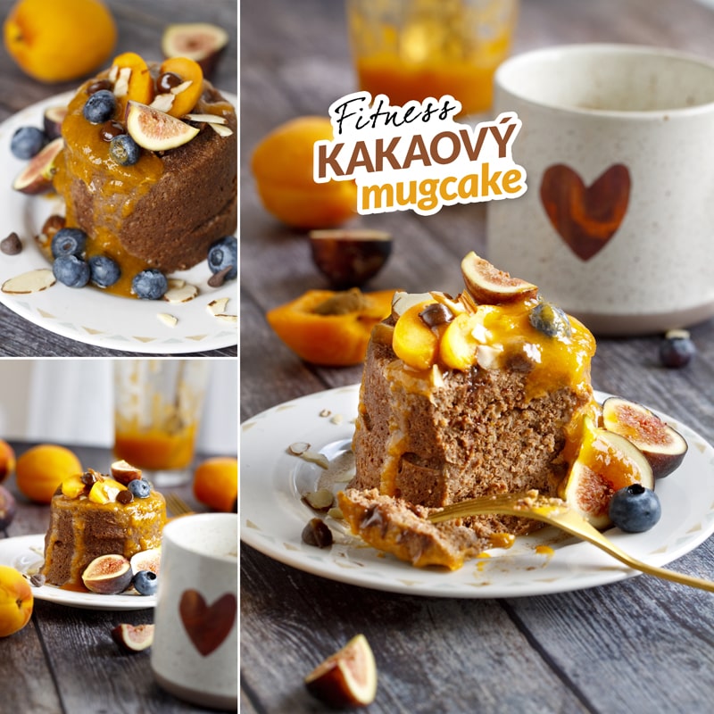 Fit kakaový mugcake recept Bajola