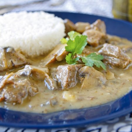 Hovězí na houbách - fitness zdravý recept Bajola