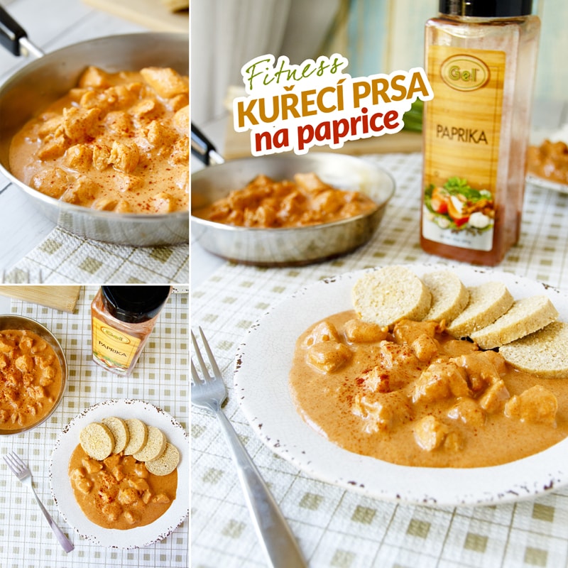 Fitness rychlá kuřecí prsa na paprice