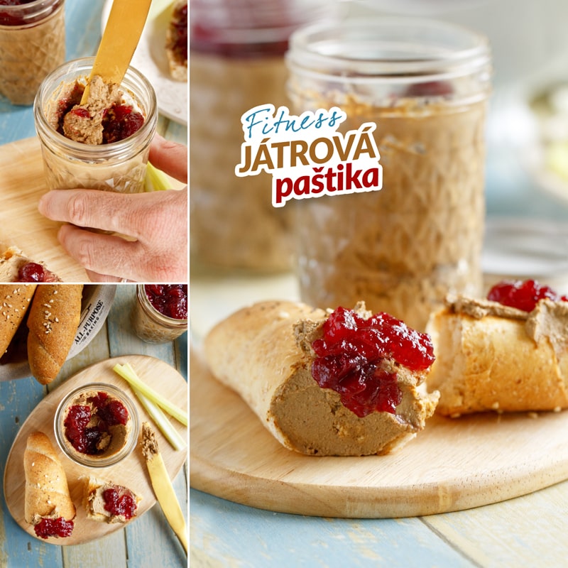 Fit játrová paštika a brusinky - recept Bajola