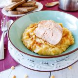 Fit hrachová kaše a vepřová panenka - recept Bajola