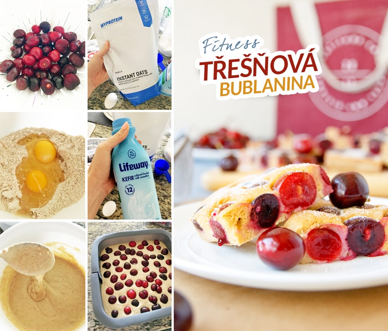 Fitness třešňová bublanina z kefíru - zdravý recept Bajola Fitness třešňová bublanina z kefíru - zdravý recept Bajola