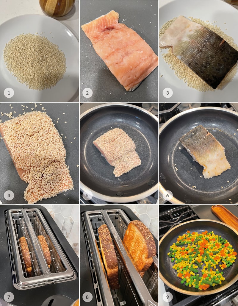 Zdravý losos v sezamu - foto postup