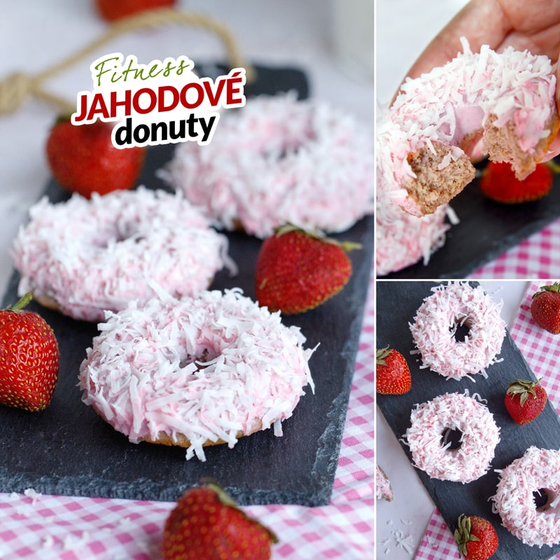 Fitness jahodové donuty - recept Bajola