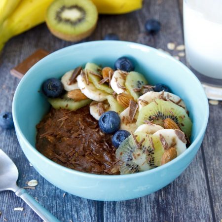 Fit proteinová ovesná kaše čokoládová recept Bajola