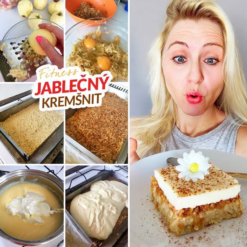 Fitness jablečný kremšnit - zdravý recept Bajola