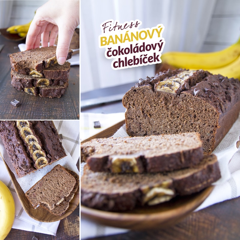 Fitness čokoládový banánový chlebíček - recept Bajola