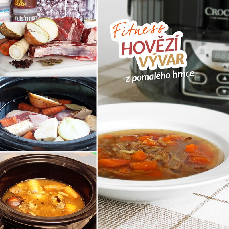 Fitness hovězí vývar z pomalého hrnce - zdravý recept Bajola