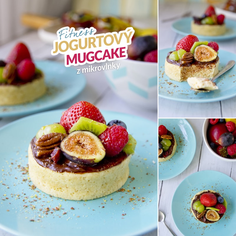 Fitness jogurtový mugcake mikrovlnka - recept Bajola