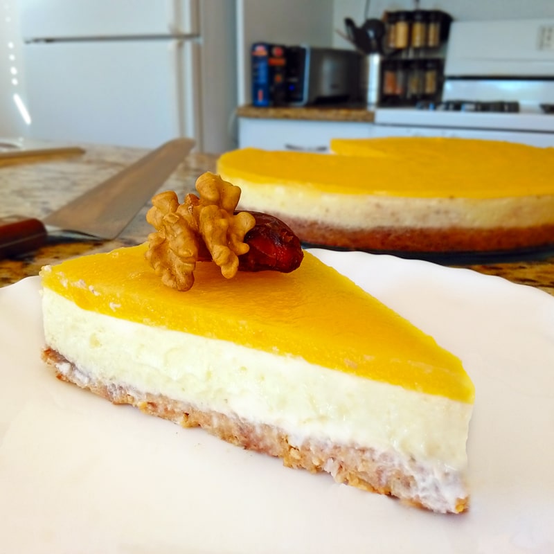 Fitness mangový cheesecake s želatinou - recept Bajola