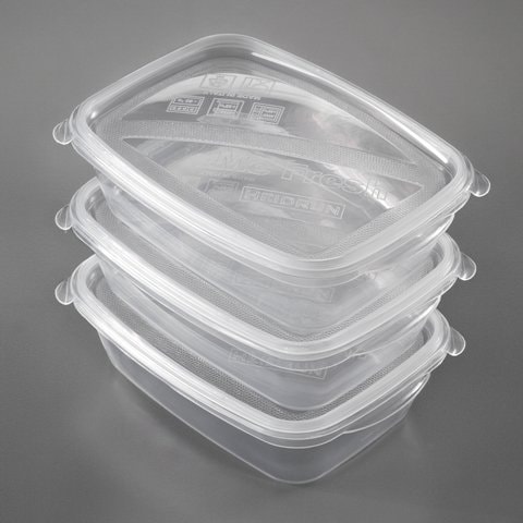 Fitness plastové krabičky na jídlo obdélníkové