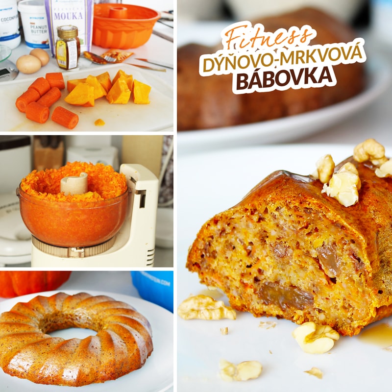 Zdravá dýňovo mrkvová bábovka - fit recept Bajola