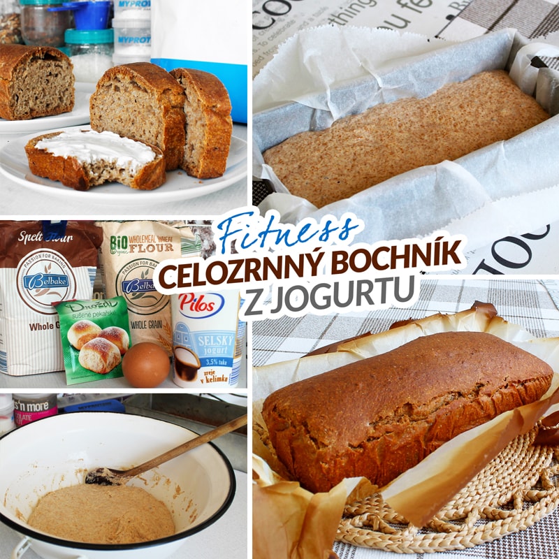 Fitness celozrnný chleba z jogurtu - recept Bajola Fitness celozrnný chleba z jogurtu - recept Bajola