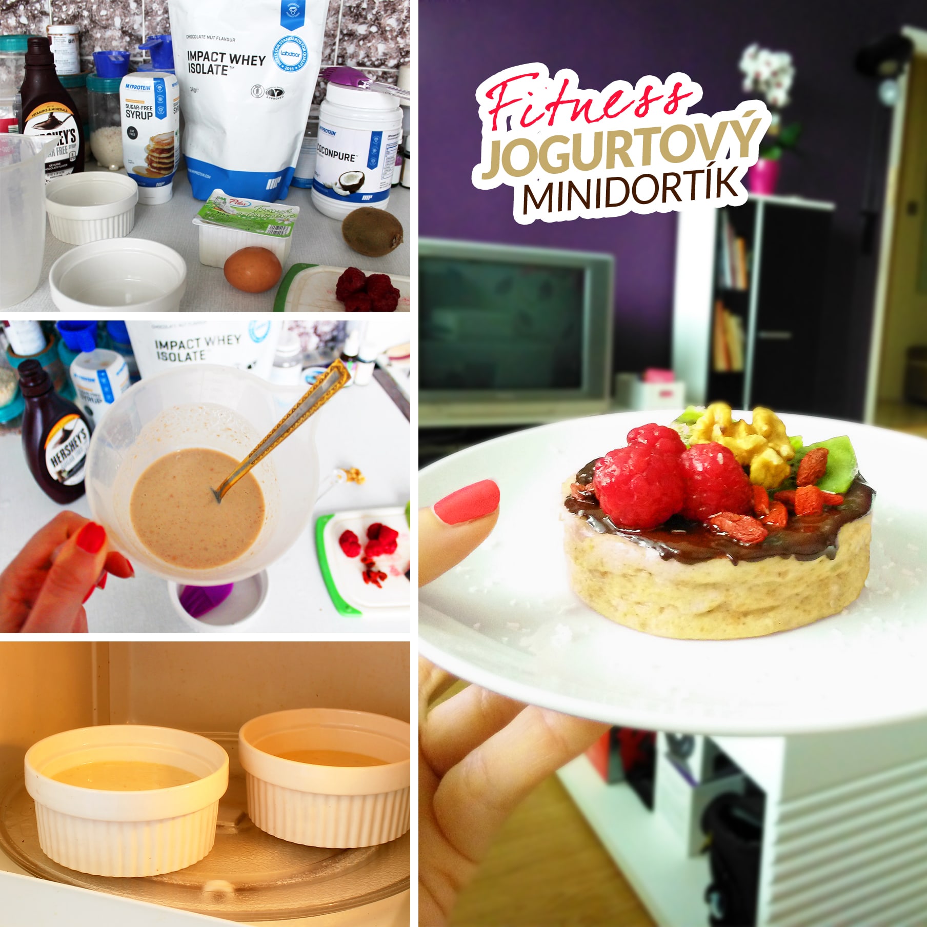Fitness jogurtový minidortík zdravý recept Bajola Fitness jogurtový minidortík zdravý recept Bajola
