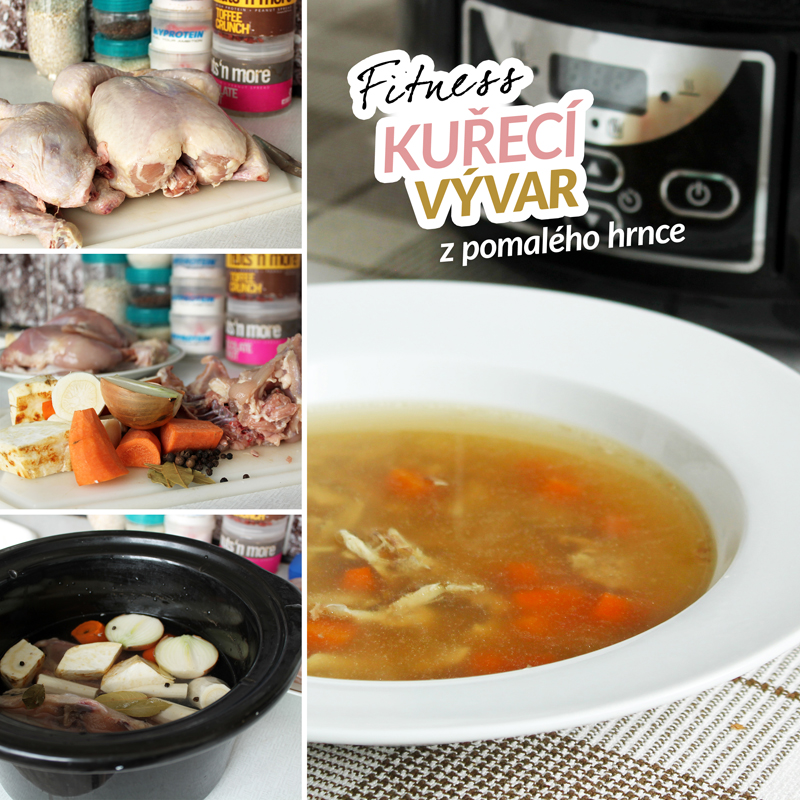 Fitness kuřecí vývar z pomalého hrnce - zdravý recept Bajola