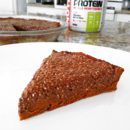 Fitness chia koláč čokoládový recept Bajola s proteinem