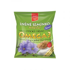 Přírodní mleté lněné semínko Semix zelený obal