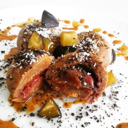 Fitness švestkové čokoládové knedlíky - zdravý recept Bajola