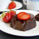 Fitness čokoládový lava cake - lávový dortík - fondant - zdravý recept Bajola