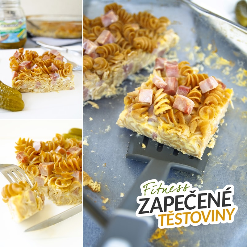 Fitness šunkofleky zapečené těstoviny - zdravý recept Bajola