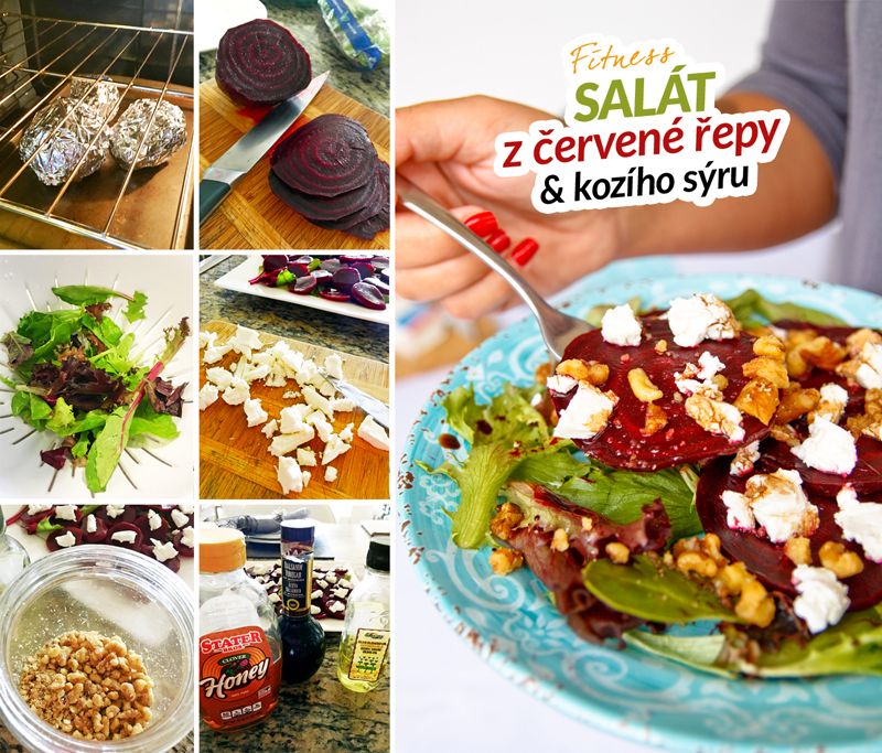 Salát z červené řepy s kozím sýrem - zdravý recept Bajola