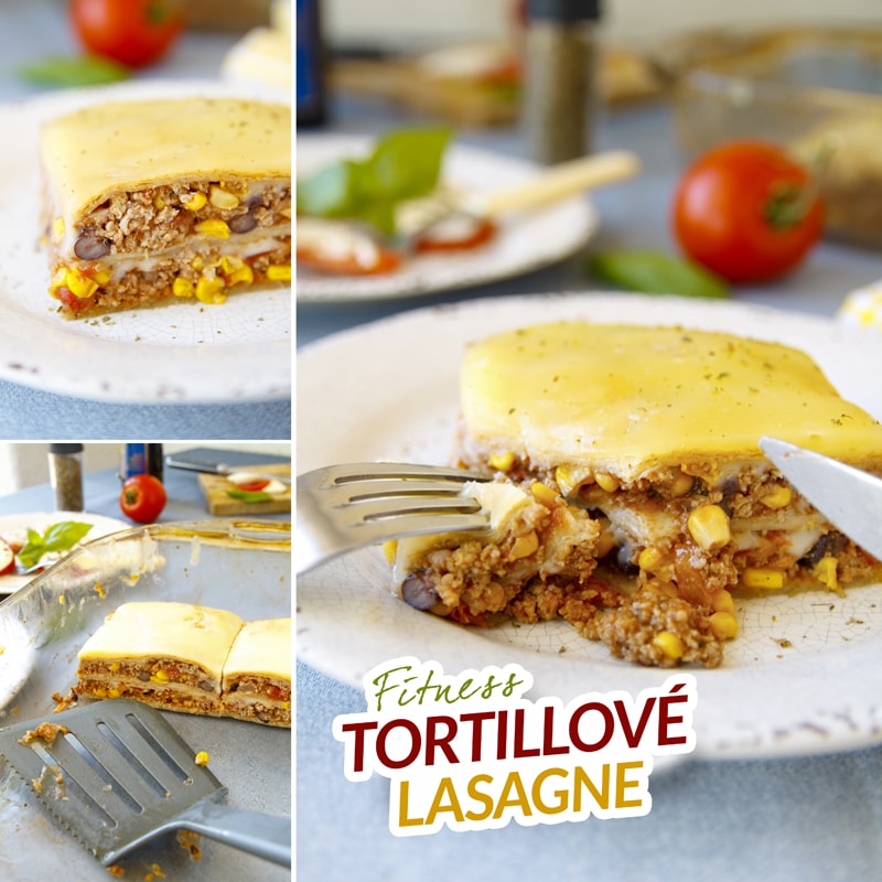 Fitness tortillové taco lavaš lasagne - zdravý recept Bajola