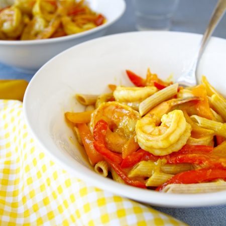 Fitness krevetový salát s mangem na kari - zdravý recept Bajola