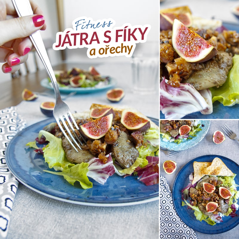 Fitness salát s játry, fíky a ořechy - zdravý recept Bajola