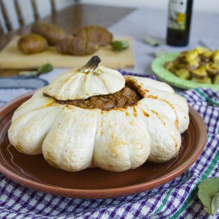 Fitness plněný zapečený patizón - zdravý recept Bajola