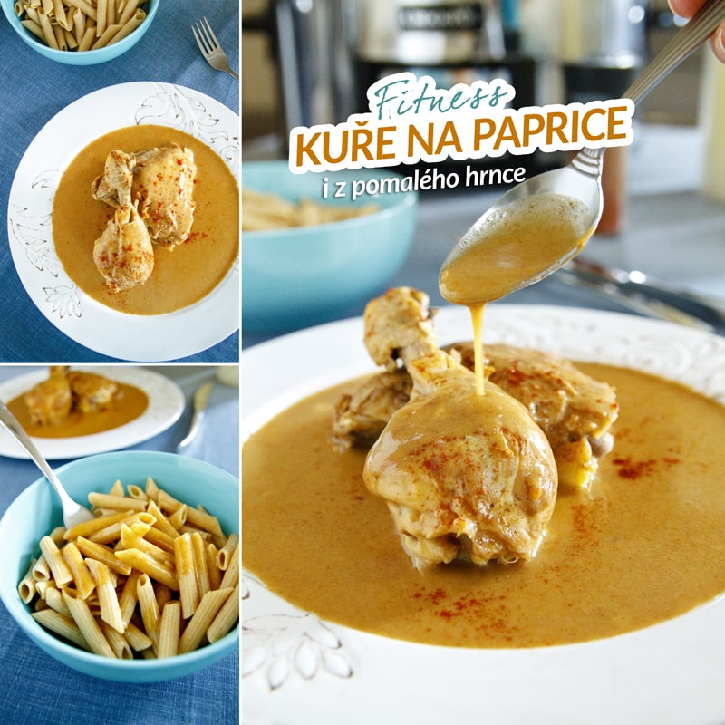 Fitness kuře na paprice - pomalý hrnec - zdravý recept Bajola