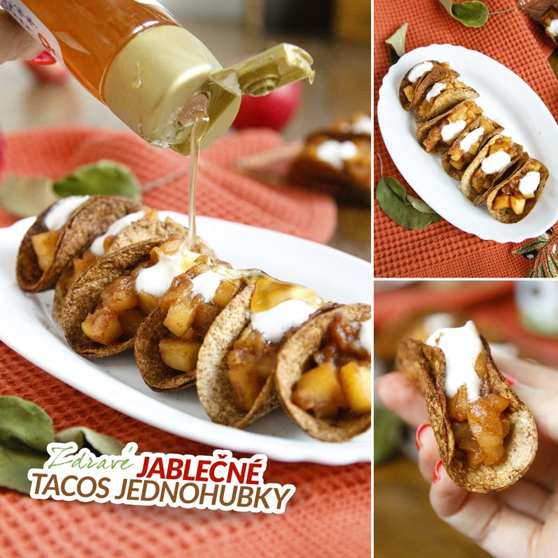 Zdravé jablečné taco jednohubky - fitness recept Bajola