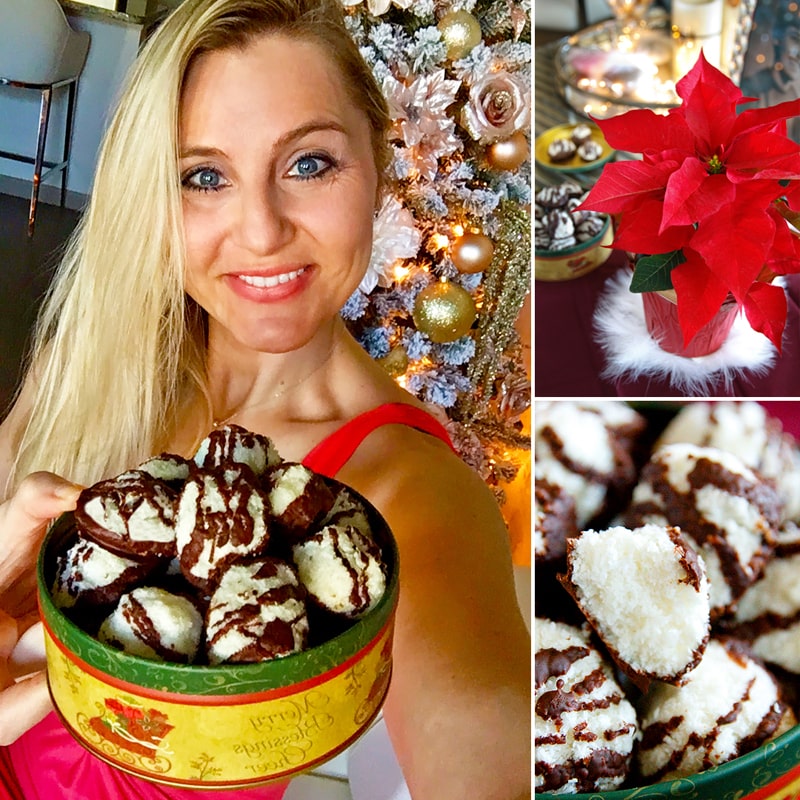 Zdravé kokosky bez cukru - vánoční cukroví recept Bajola