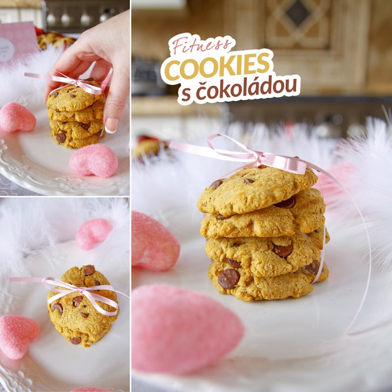 Fitness proteinové cookies s čokoládou - zdravý recept Bajola