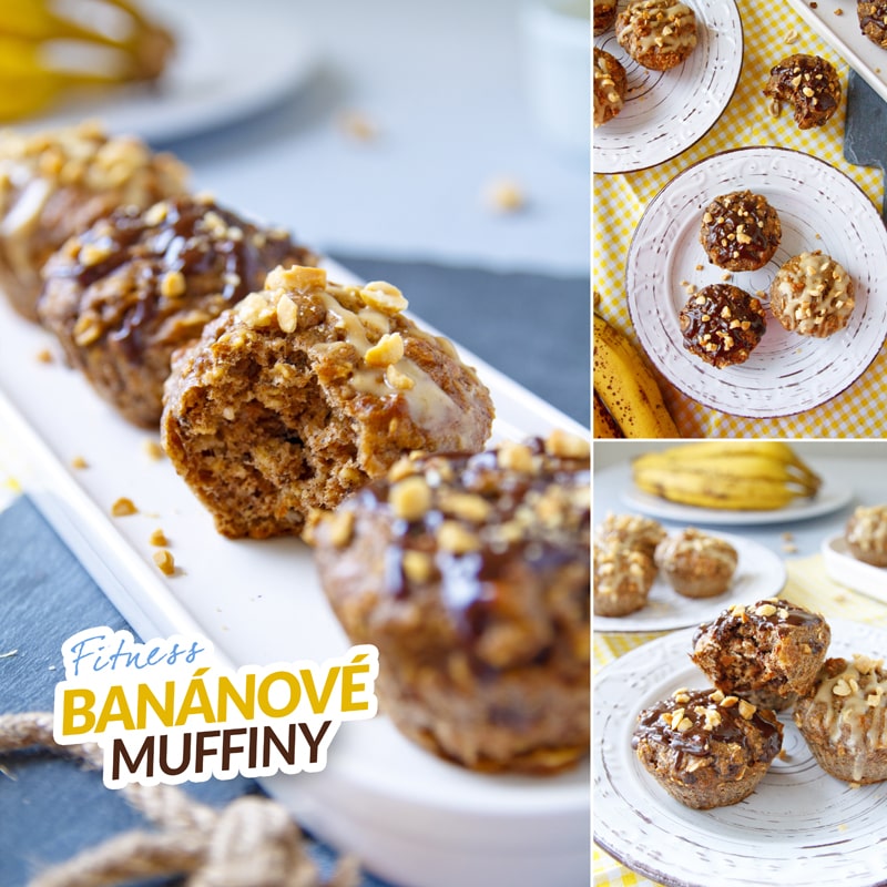 Banánové muffiny - zdravý fitness recept Bajola