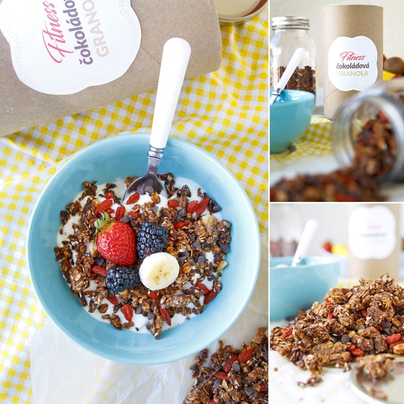 Fitness granola čokoládová - zdravý recept Bajola