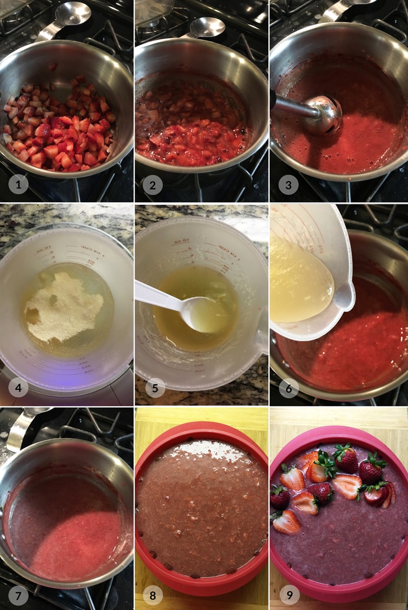 Návod, jak udělat želatinu z jahod - postup