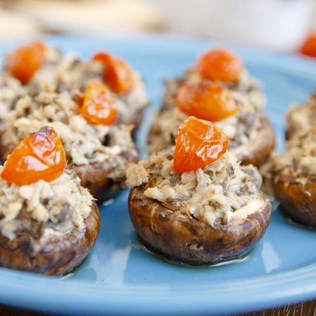 Fitness plnění žampiony s tuňákem - zdravý recept Bajola