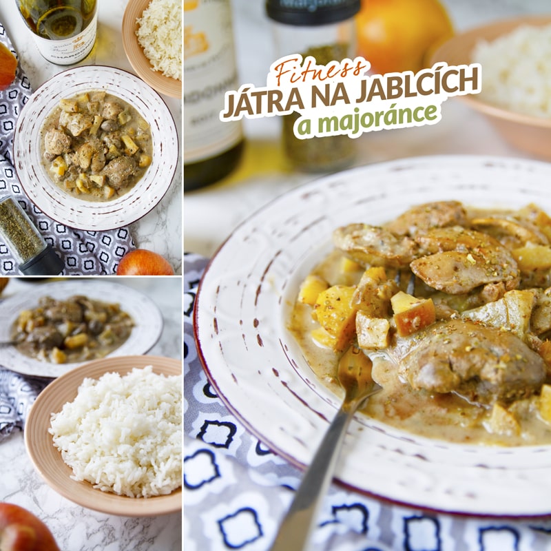 Játra na jablících a majoránce - fit recept Bajola