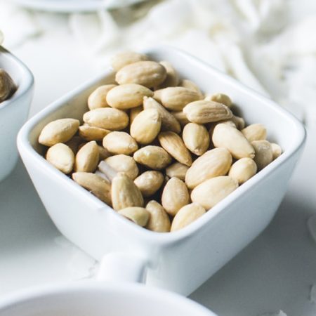 Jak spařit mandle - foto postup