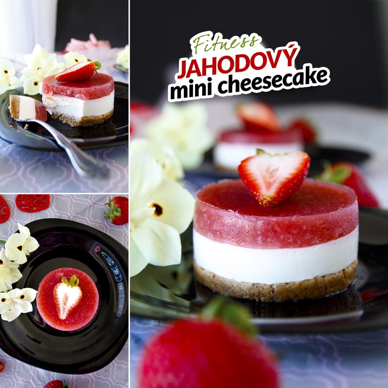 Fit jahodový cheesecake - recept Bajola