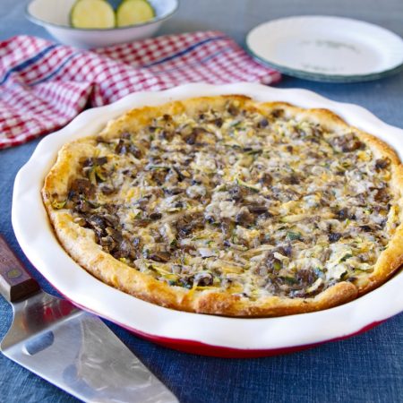 Fit houbový quiche kyš slaný koláč - recept Bajola