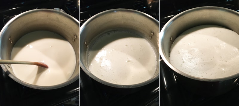 Vaření mléka při výrobě domácího tvarohu