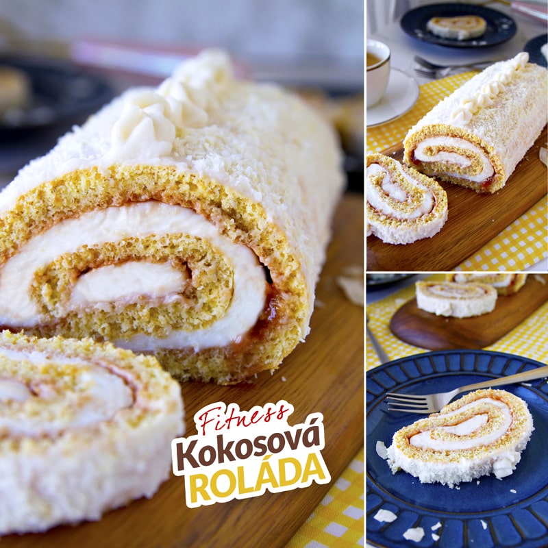 Zdravá kokosová roláda s marmeládou - recept Bajola