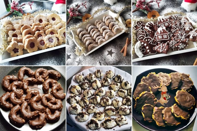Fitness vánoční cukroví podle receptů Bajolafit - recenze - linecké, rohlíčky, perníčky, pařížské rohlíčky, kokosky, marokánky