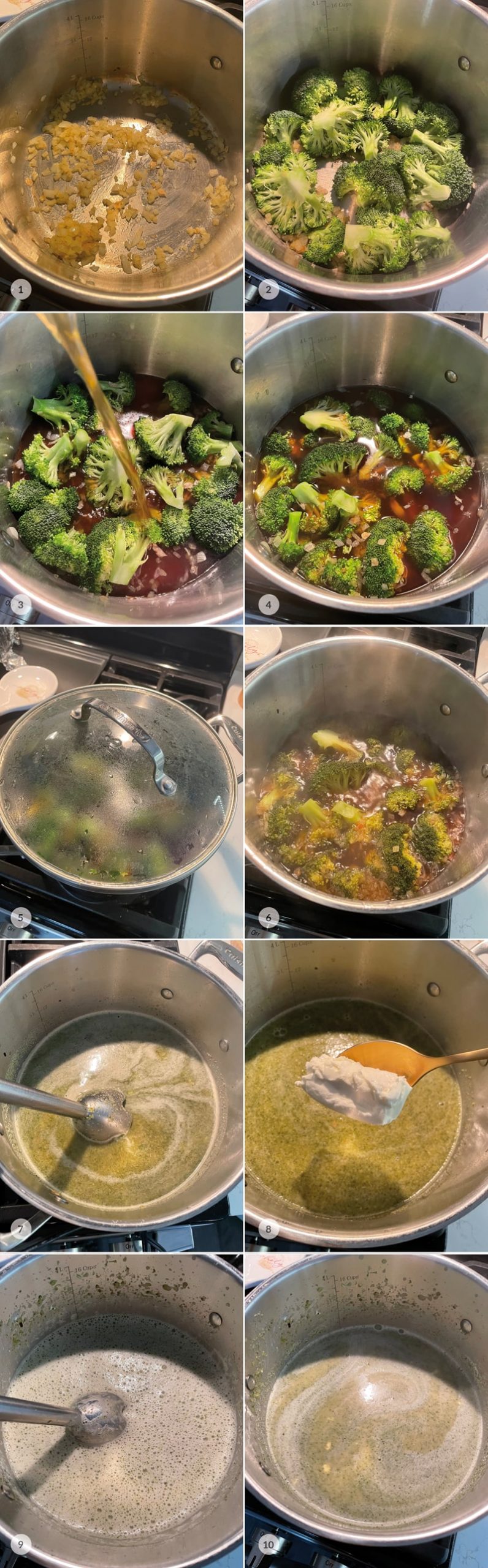 Brokolicová polévka - foto postup
