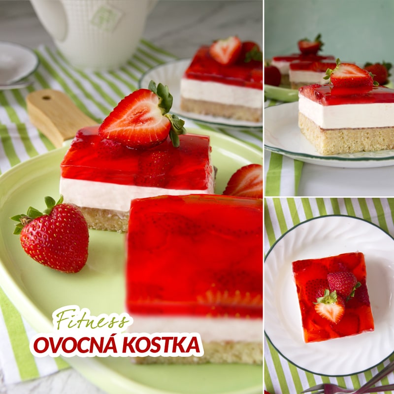 Fit ovocná jahodová kostka - recept Bajola