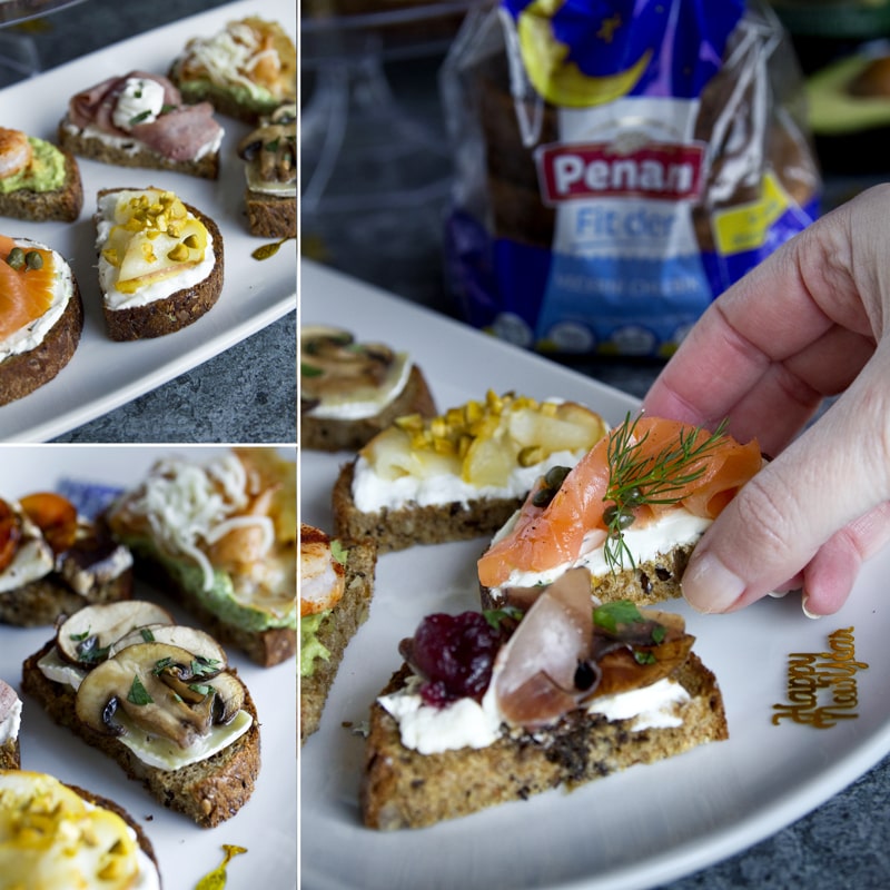 Dietní jednohubky - crostini - recept Bajola