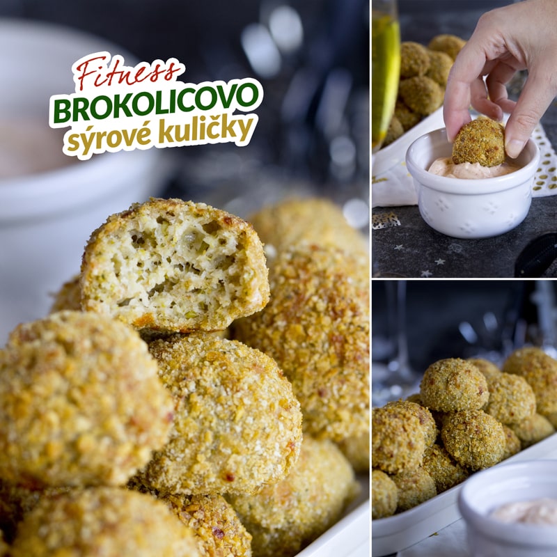 Fit sýrové kuličky s brokolicí recept Bajola